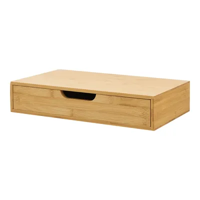 Produktbild von Wandregal 2er Set ’Bokn’ mit Schublade 40 x 24 x 8 cm Bambus