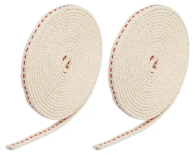 Öllampendocht, 2 Rollen, Baumwolle, 6 mm flach, 2 m, rot