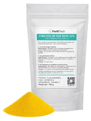 Imagen del producto de Quelato de hierro EDTA 13%, 750 g para plantas