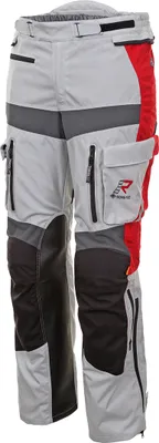 Zdjęcie produktu dla Tekstylne spodnie motocyklowe Rukka Offlane, szary/czerwony, 52