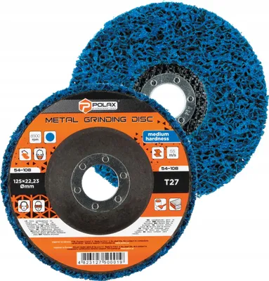 Zdjęcie produktu dla Tarcza ścierna z włókniny niebieska średnia twardość T27 125×22.23mm Polax