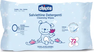 Obrázok produktu pre Chicco Baby Care Wipes 0-36 mesiacov, balenie 72 kusov.