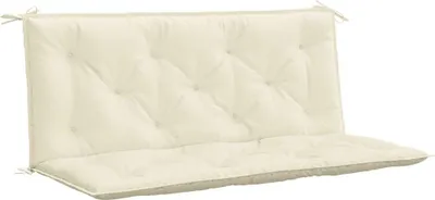 Obrázek produktu pro vidaXL Polštář na zahradní lavici krémově bílý 120x(50+50)x7 cm Oxfordská tkanina