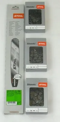 Produktbild von STIHL 3005 000 4809 Schiene 35cm 3/8'P/1,3 Rollomatic +3 x Stihl original Halbmeisselketten  Stihl
