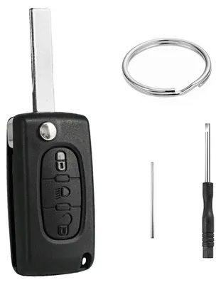 Immagine prodotto di Custodia per chiave a 3 tasti, modello CE0523, compatibile con Citroën/Peugeot, con lama HU83