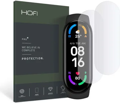Obrázek produktu pro Hofi Hydroflex Pro+ hydrogelová fólie pro Xiaomi Mi Band 5 / 6 / 6 NFC, 2 kusy