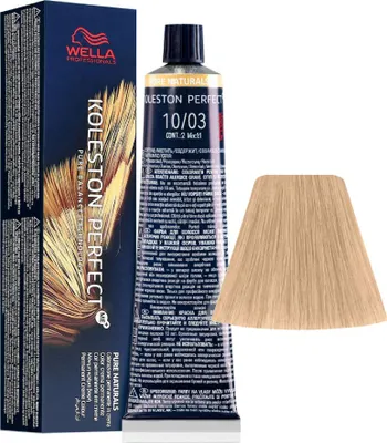 Produktbild von Wella Koleston Perfect ME+ Pure Naturals, Blond, 10/03, Unisex, 60 ml, Alle Haare, Glanz