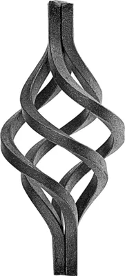 Produktbild von Zierkorb Zirbel Kugel 130X60Mm (12Mm) Schnörkel Schmiedeeisen Zwirbel Korbzwirbel Für Zäune Und Tore