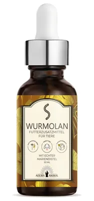 Produktbild von Adema Animal® Wurmolan - Wurm Liquid - Wurmmittel Hund - Εntwurmеn für Hunde - mit natürlichen Inhaltsstoffen - Wurmkur - für Hunde und Katzen