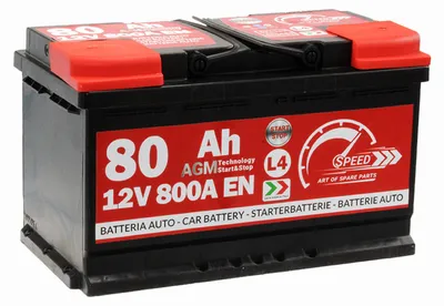 Immagine prodotto di Batteria AGM Speed 80Ah 800A Start&Stop, Immagine generata dall'IA
