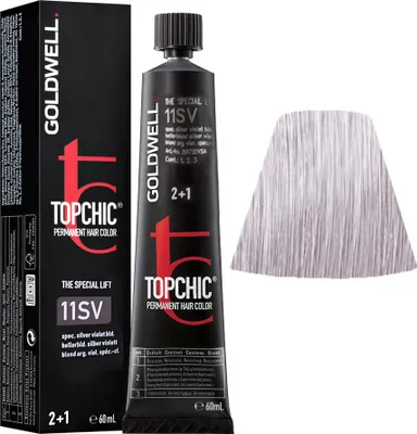 Obrázok produktu pre Goldwell Topchic farba na vlasy (tuba), 11SV Helles Blond Silber Violett, 60 ml