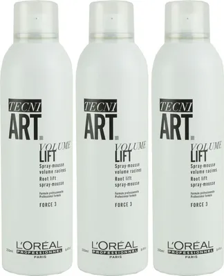 Produktbild von Loreal Tecni. ART Volume Rootlift 3 x 250 ml Ansatzschaum Set
