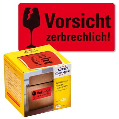 Obrázek produktu pro Avery 7211 selbstklebendes Etikett Abgerundetes Rechteck Dauerhaft Rot (7211)