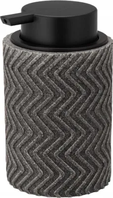 Produktbild von Seifenspender aus Kunststoff/Polyresin, Grau, 450 ml, 8,5 x 13,8 cm, Bad