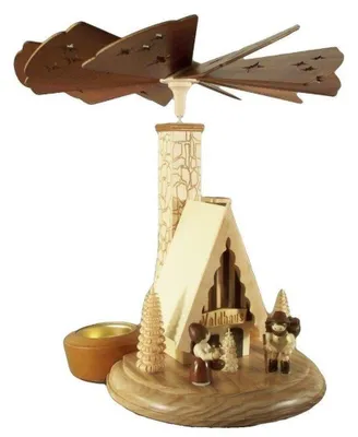 Produktbild von Tischpyramide Räucherhaus Waldhaus BxHxT 24x26x24cm NEU