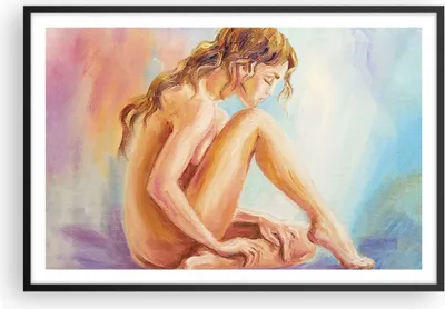 Produktbild von Gerahmtes Poster - Schwarzer Rahmen - Frau Nacktheit Abgesehen von - 91,5x61 cm - Wand Bild - Wanddeko - Wandbilder - Wandposter - Bilderrahmen - Bilder - Kunstdruck - Wandbild - P2BAA91x61-4174