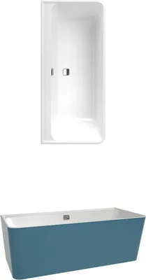 Produktbild von Villeroy & Boch VB Collaro Badewanne 1800 x 800 mm Colour on Demand, Chrome weiß alpin