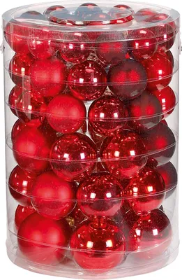 Produktbild von Inge‘s Christmas Decor Ruby Red, Kugel-Weihnachtsschmuck, Rot, 60 Stück(e), Box