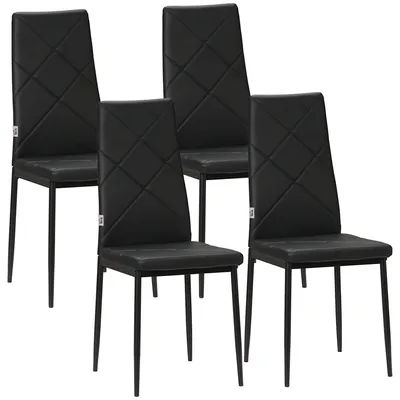 Immagine prodotto di Sedie da pranzo - Sedie - Sedie da cucina - Sedie da ufficio - Sedie in ecopelle - Set da 4 - Elevato comfort di seduta