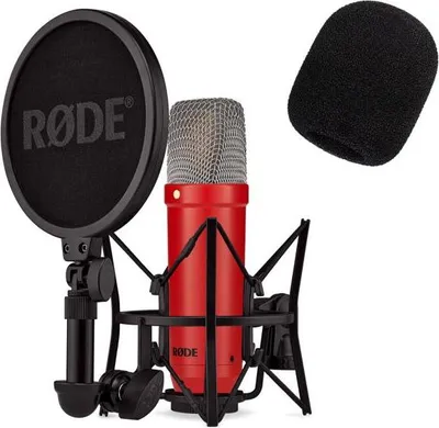 Produktbild von Rode NT1 Signature Red Mikrofon Rot mit Popschutz