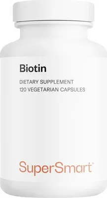 Image de SuperSmart Biotin Dietary Supplement - 120 Gél. Vég.