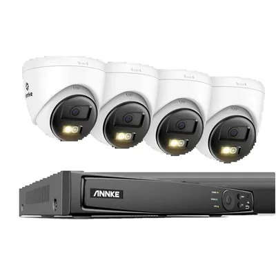 Immagine prodotto di Sistema di sicurezza, risoluzione 4K Ultra HD, audio bidirezionale, telecamera 8CH 4Pcs, Nessuno