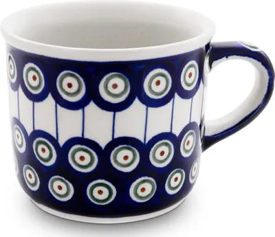 Produktbild von Original Bunzlauer Keramik 400 ml Kaffeepott Teebecher Tasse Becher Ø 10,2 cm, H 8,6 cm Design 8