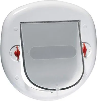Produktbild von Famanu Katzenklappe für Glas - Balkontüren Metallic, Weiß