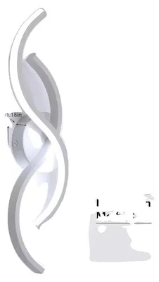 Image de Applique murale, éclairage LED, design moderne, blanc 6500K, M