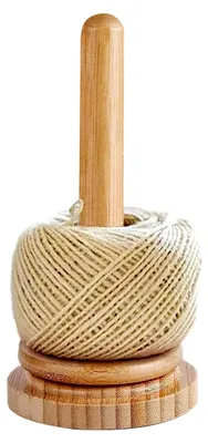 Produktbild von Garnhalter aus Holz | Drehbarer Ständer für Strick- und Häkelzubehör