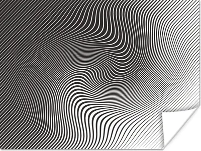 Produktbild von MuchoWow® Poster Eine schwarz-weiße Illustration eines Musters 160x120 cm - Foto Plakat