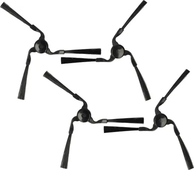 Produktbild von vhbw 4x Seitenbürste Ersatz für Yujin Roboter P034, P035 für Saugroboter - Reinigungsbürsten Set, links/rechts, schwarz, 3-armig