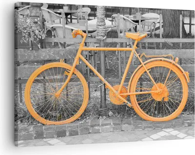 Produktbild von Bild auf Leinwand - Leinwandbild - Fahrräder Sport Verkehr alt - 70x50cm - Wand Bild - Wanddeko - Leinwanddruck - Bilder - Kunstdruck - Wanddekoration - Leinwand bilder - Wandkunst - AA70x50-3134