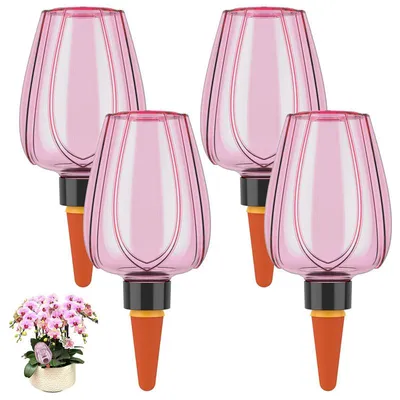 Produktbild von 4er-Set Selbstbewässerungskugeln 350 ml, automatische Bewässerungskugeln für Zimmer, Balkon & Garten, Rosa