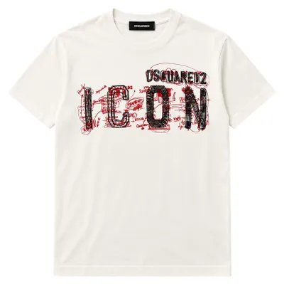 Productafbeelding van Dsquared2 ICON T-shirt voor heren, model Scribble, slim fit