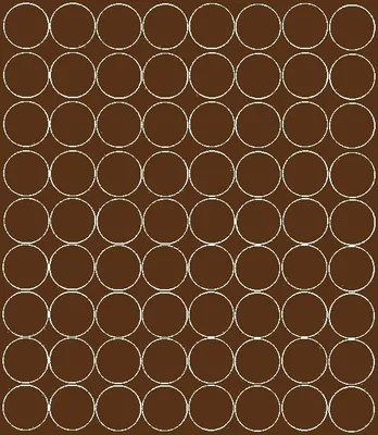 Image de Autocollants ronds, diamètre 5 cm, 72 pièces, marron brillant