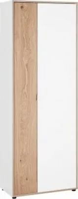 Produktbild von Aktenschrank Eiche weiß 67x35x186 cm mit Soft-Close-Funktion für das Büro