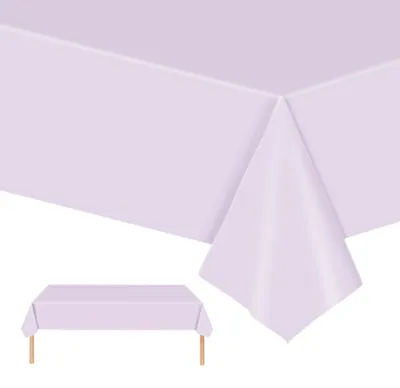 Tischdecke, 137 x 274 cm, Kunststoff, wasserdicht, Pastellviolett