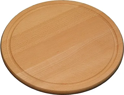 Produktbild von my basics 68442 21 Fleischteller Buchenholz, mit Saftrille Ø 25 x 1,5 cm, natur