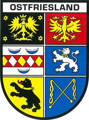 Produktbild von Aufkleber Wappen Ostfriesland 115 x 90 mm