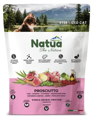 Productafbeelding van Natua Droog Gesteriliseerde Kattenvoer, Varkensvlees, 350g
