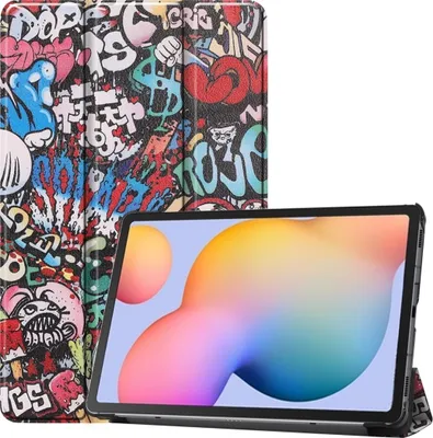 Produktbild von Mobigear Tri-Fold  Samsung Galaxy Tab S6 Lite Hülle Klapphülle - Graffiti