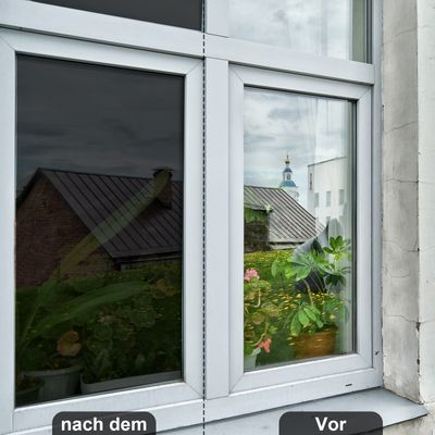 HOMTOL Spiegelfolie Fensterfolie selbsthaftend Blickdicht 118x200