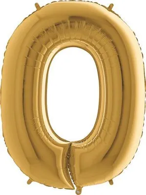 Immagine prodotto di Palloncino in foil Numero 0 Oro - 102 cm Grabo