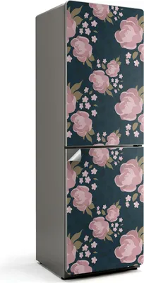 Obrázok produktu pre Minimalistické motívy listov - Nálepka na chladničku - Samolepiaca fólia na chladničku - Samolepiaca fólia na chladničku - Dekorácia do kuchyne - 60x190 cm