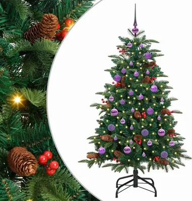 Obrázok produktu pre vidaXL Umelý vianočný stromček so 150 LED diódami so stojanom Zelený 150 cm