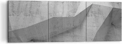 Produktbild von Bild auf Leinwand - Leinwandbild - 3 Teile - Beton Wand Grau - 120x40cm - Wand Bild - Wanddeko - Wandbilder - Leinwanddruck - Bilder - Wanddekoration - Leinwand bilder - Wandbild - CA120x40-4183