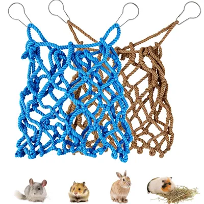 Heunetz für Kaninchen, 2 Stück, 35x28 cm, mit Haken