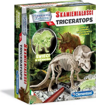 Zdjęcie produktu dla Clementoni Skamienialosci Triceratops Fluo 60892