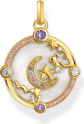 Produktbild von THOMAS SABO Anhänger Damen goldfarben Mond Motiv PE954-565-7